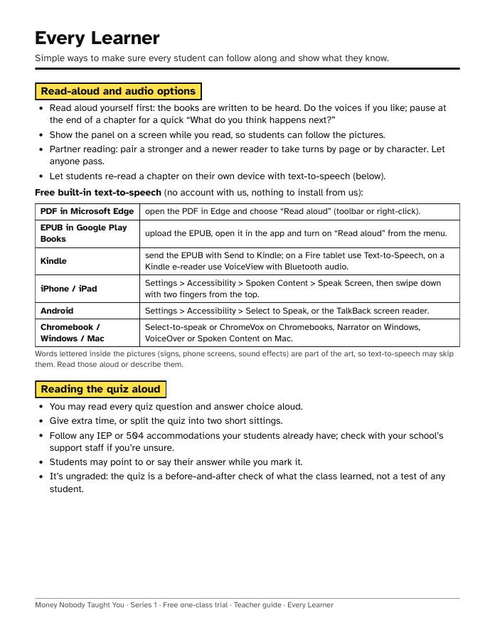 Every Learner + Engagement Tips, page 1