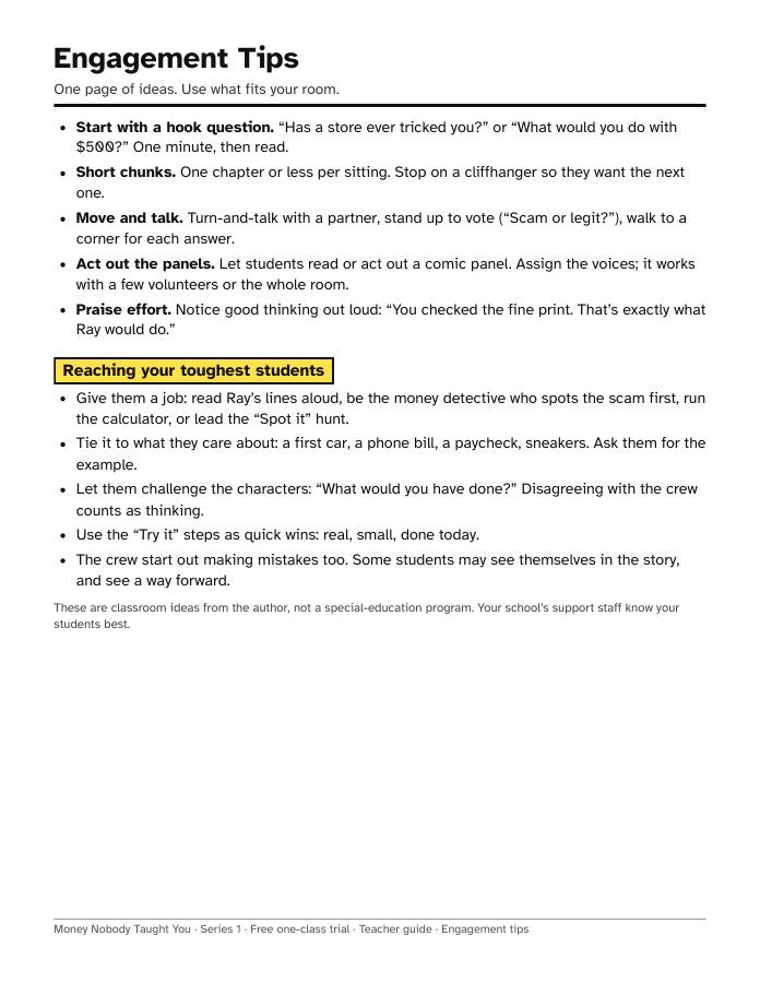 Every Learner + Engagement Tips, page 2