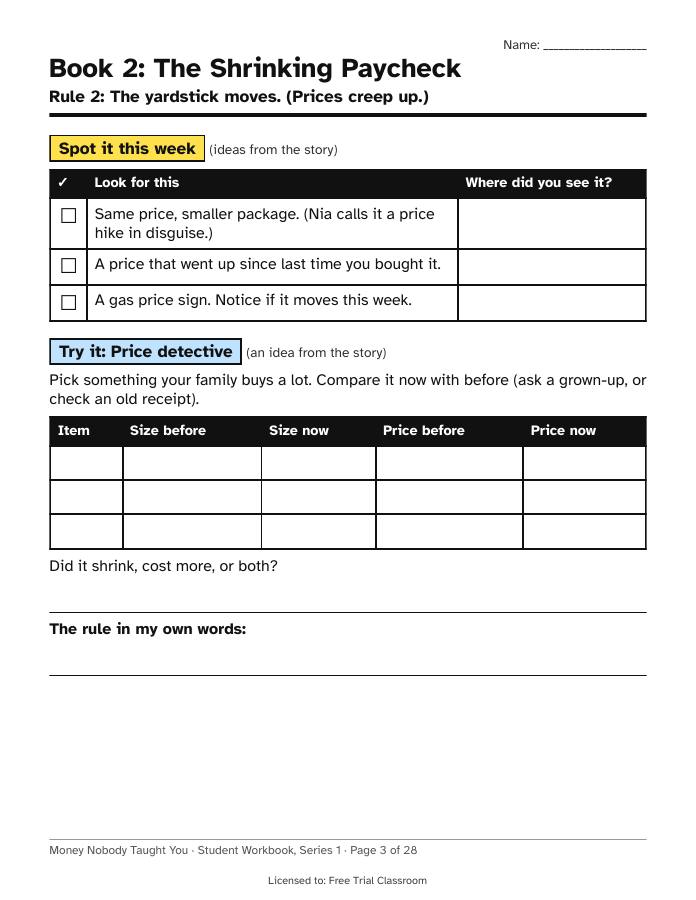 Student Workbook: sample pages, page 4