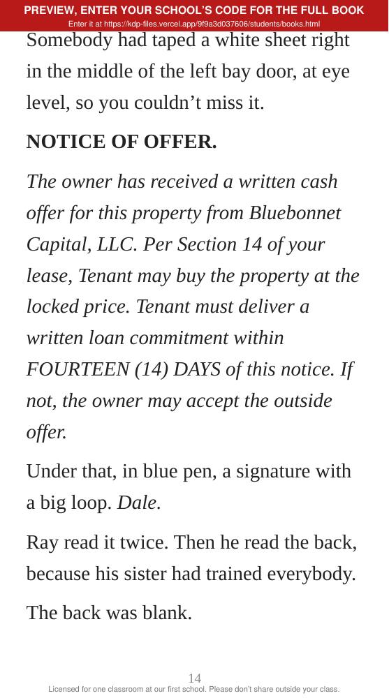 Book 4: The Fed Call (preview: first 2 chapters), page 14