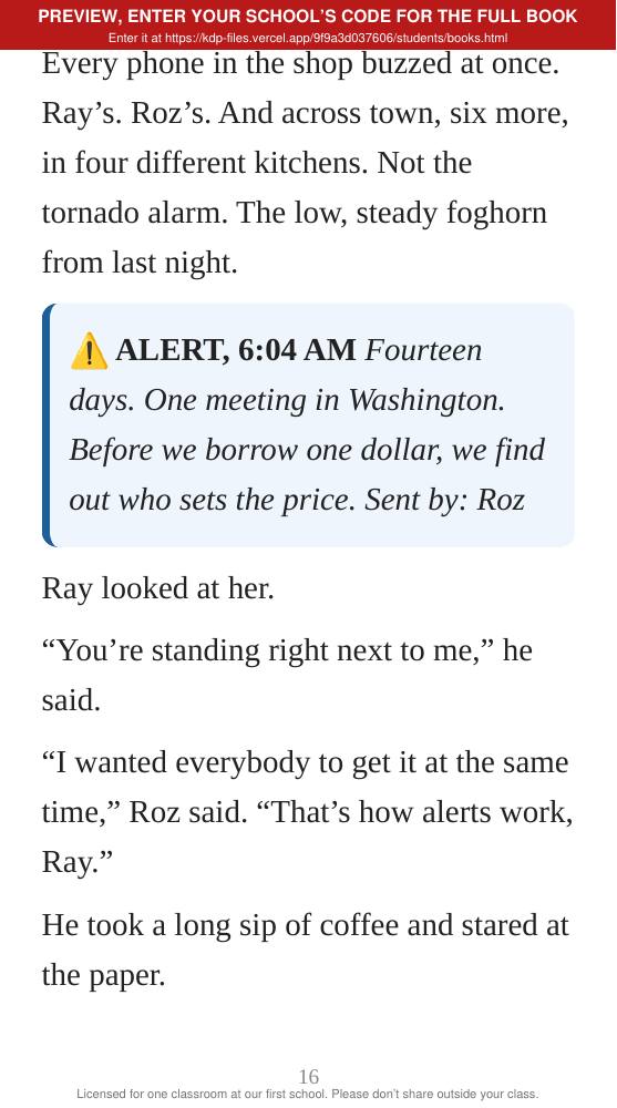 Book 4: The Fed Call (preview: first 2 chapters), page 16