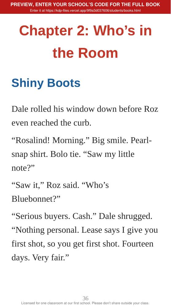 Book 4: The Fed Call (preview: first 2 chapters), page 36