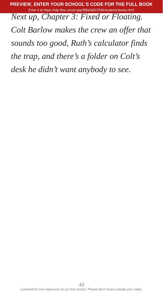 Book 4: The Fed Call (preview: first 2 chapters), page 49