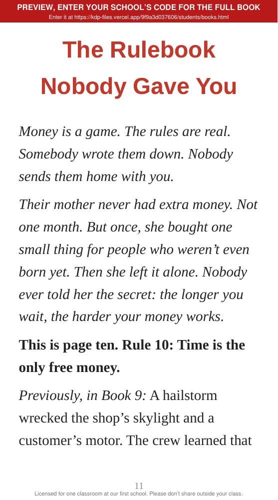 Book 10: The Long Game (preview: first 2 chapters), page 11