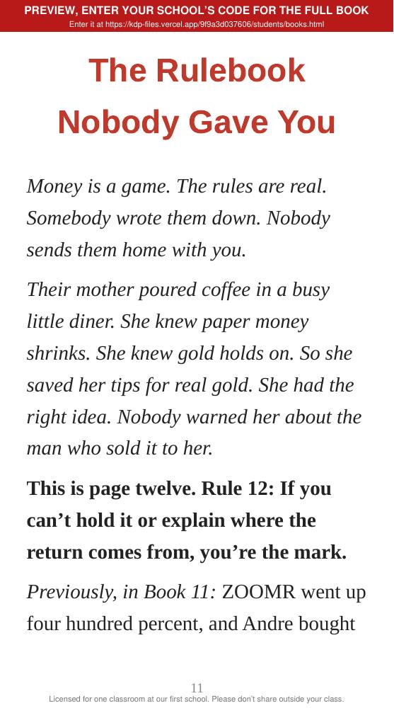 Book 12: The Gold Swindle (preview: first 2 chapters), page 11