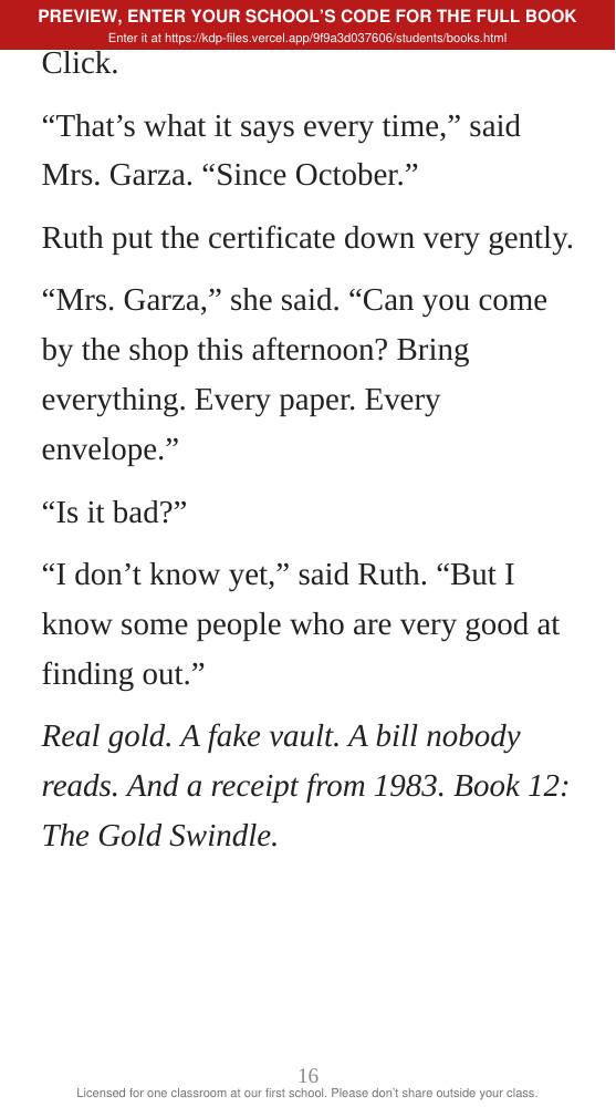 Book 12: The Gold Swindle (preview: first 2 chapters), page 16