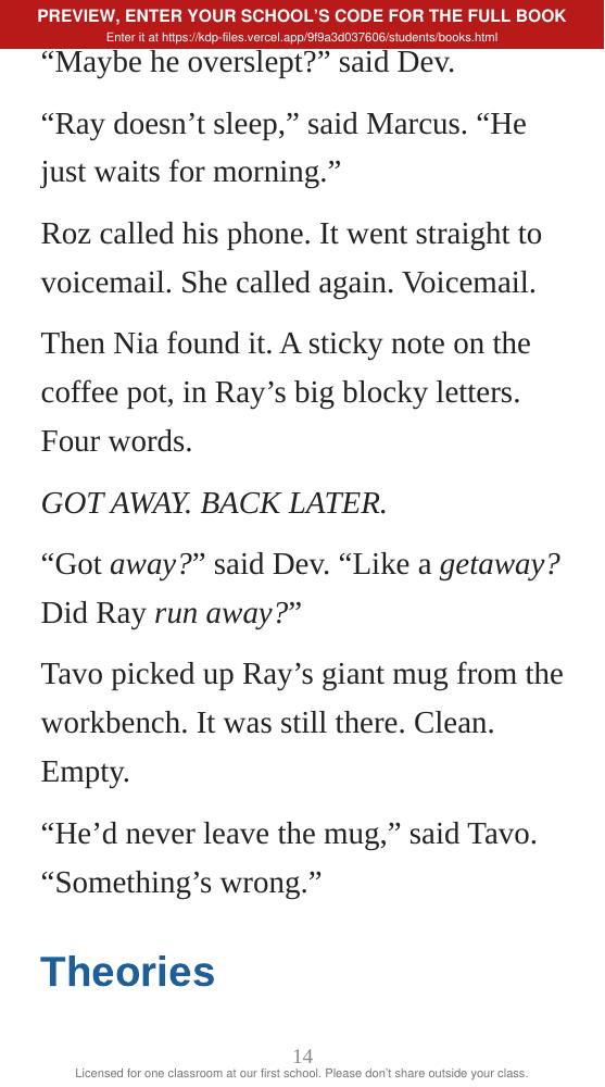 Book 14: The Getaway (preview: first 2 chapters), page 14