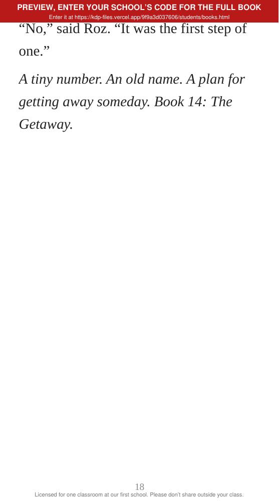 Book 14: The Getaway (preview: first 2 chapters), page 18