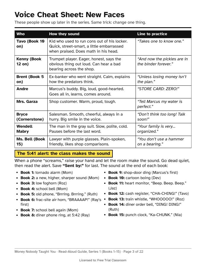 Teacher Guide: all 15 books, page 4