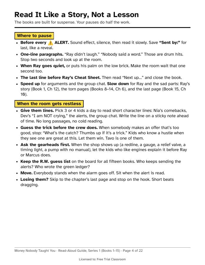 Teacher Guide: all 15 books, page 5