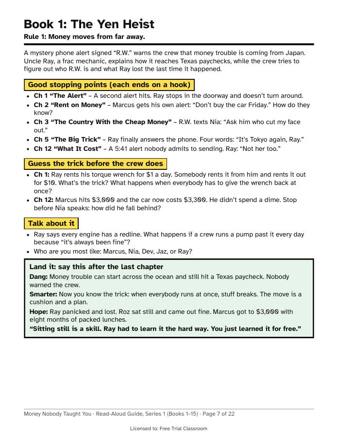 Teacher Guide: all 15 books, page 8