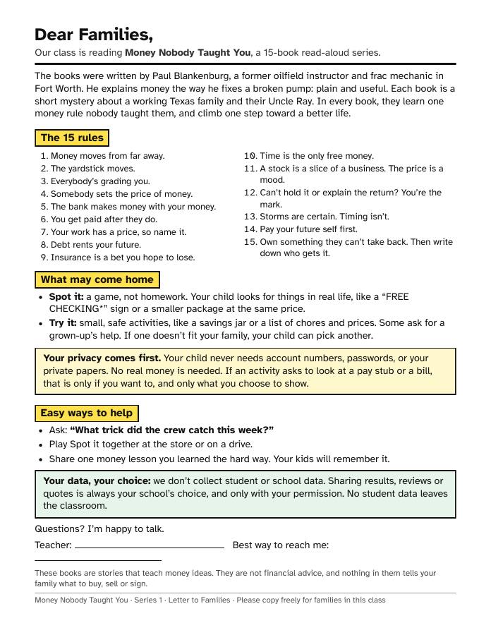 Parent letter (parents can preview too), page 1