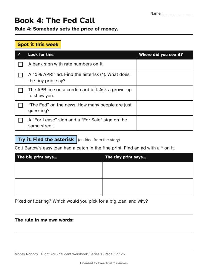 Student Workbook: sample pages, page 6